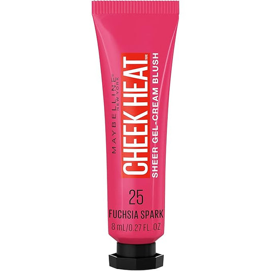 MAYBELLINENEWYORK Blush – Maybelline Cheek Heat Gel-Cream Blush Makeup, Lightweight, Breathable Feel, Sheer Flush Of Color, Natural-Looking, Dewy Finish, Oil-Free, Fuchsia Spark, 1 Count