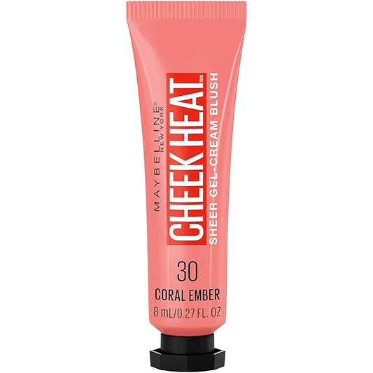 MAYBELLINENEWYORK Blush – Maybelline New York Cheek Heat Gel-Cream Blush Makeup, Lightweight, Breathable Feel, Sheer Flush Of Color, Natural-Looking, Dewy Finish, Oil-Free, Coral Ember, 1 Count