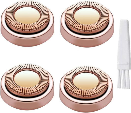 BECHY Replacement Heads – Facial Hair Remover Replacement Heads for Generation 1 Finishing Touch Flawless Facial Hair Removal Tool for Women,18K Gold-Plated Rose Gold 4 Count,First Generation by BECHY