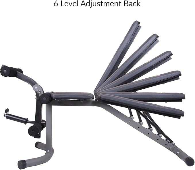 Top Pick – Body Champ Weight Bench with Leg Extension Attachment 2-Piece Combo BCB3780, Gra