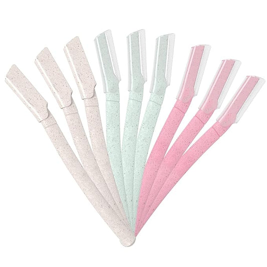 BULIMICA Disposable Razors – Disposable Dermaplane Razors for Women, Face Razors for Women Peach Fuzz Removal, Exfoliating Dermaplaning Tool, Eyebrow Razor, Facial Razor, Dermaplaning Razor, 9 Count