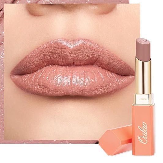 OulacCosmetics Lipstick – Oulac Nude Lipsticks for Women, Pink Matte Lip Stick, Full Coverage Lip Color, Satin Matte Finish, Cream Texture, Hydrating, Infused with Hyaluronic Acid, Vegan & Clean Beauty 4g SG03 Be Seductive