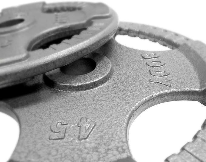 Top Pick – Body-Solid Cast Iron Olympic Quad Grip Design Weight 2 Inch