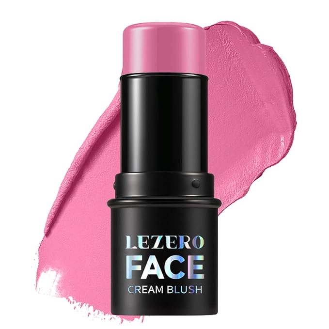Lezero Blush – Blush Stick, Multi-use Blush Stick for Cheeks, Eyes, Lips, Silky Creamy Face Stick for Old Women & Mature Skin, Blendable and Buildable Color, Long Lasting Waterproof Non-greasy Formula (#11, Blush)