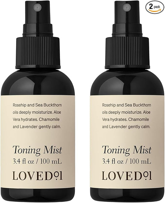Loved01 Serums – Face & Body Toning Mist, John Legend Skincare, Hydrating & Cleansing Serum, Moisturizing Spray, Alcohol-Free, Formulated with Witch Hazel & Aloe Vera, 2-Pack (3