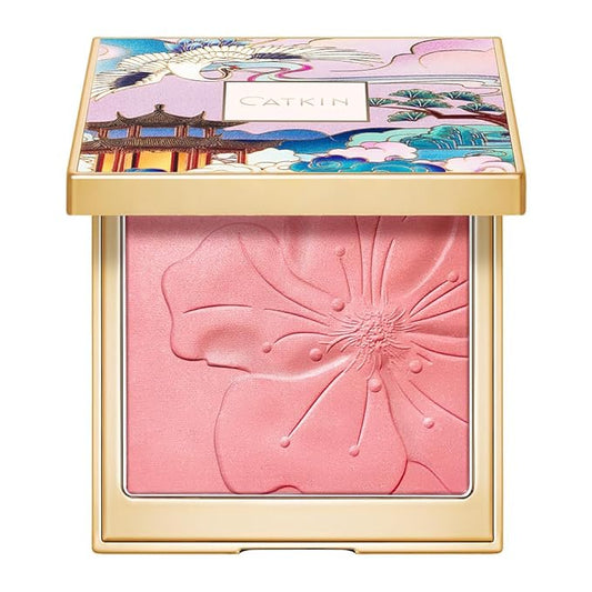 CATKIN Blush – CATKIN Cheek Powder Blush Baked Pink Makeup Blusher Creamy Light Weight Long Lasting Natural Shimmer Finish 10g (C08 Crush)