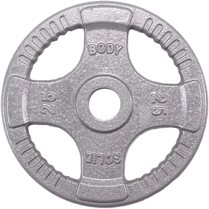 Top Pick – Body-Solid Cast Iron Olympic Quad Grip Design Weight 2 Inch