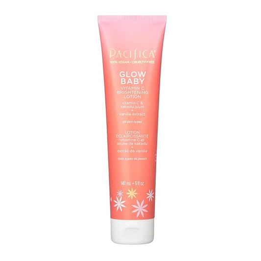 PacificaBeauty Lotions – Pacifica Body Lotion Glow Baby Vitamin C Moisturizer - for Skin Brightening - w/Superfood Plant Extracts & Vitamin C & E Care Clean Beauty Vegan & Cruelty-Free Dermatologist Tested
