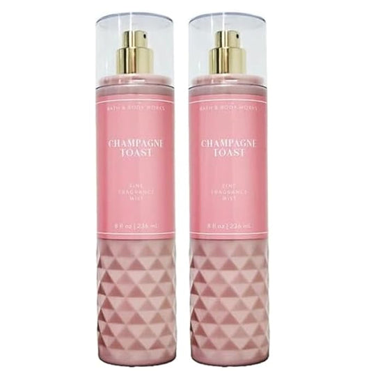 Bath+%26+Body+Works Body Sprays – Bath and Body Works CHAMPAGNE TOAST Fine Fragrance Mist - NEW LOOKS 2022 - PACK OF 2 (FULL SIZE MIST 8FL OZ / 236 ML)