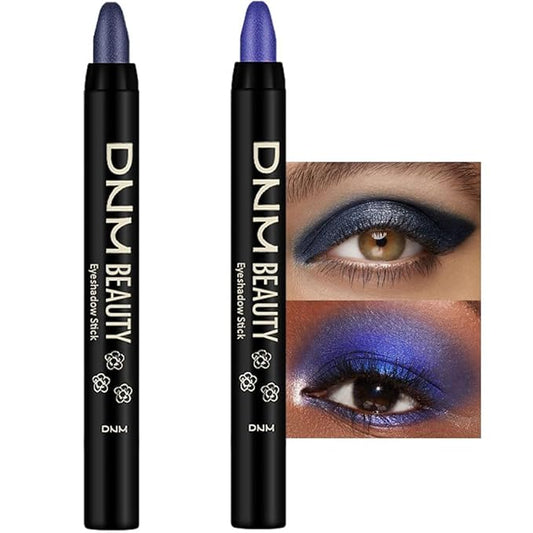 evpct Eyeshadow – evpct 2Pcs Cream Eyeshadow Sticks Set for Eyes Waterproof, Midnight Blue Shimmer & Blue Shimmer Matte Eye shadow Stick Pencil Pen Bulk sombras en crema para ojos 31+32