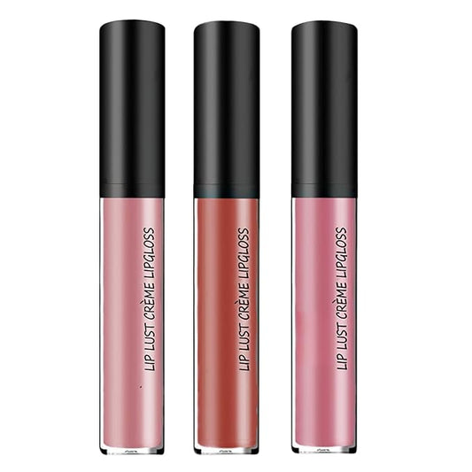 12 Color Cream Lip Gloss, 12 Colors Cream Texture Lipstick Waterproof, Long-Lasting Moisturizing Velvet Lip Gloss，Waterproof Lip Gloss Moisturising Liquid Lipstick(#3#5#12，3pcs)