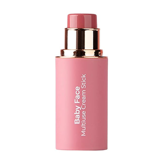 MCoBeauty Blush – MCoBeauty Baby Face Multi-Use Cream Stick, Lou Lou Deeper Rose Tone Shade, Silky Smooth, Buildable Blush for Eyes, Lips & Cheeks, Vegan, Cruelty Free Cosmetics