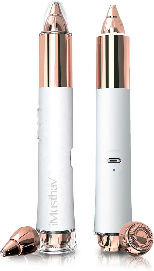 HairRemovalDevices Eyebrow Trimmers – 2-in-1 Portable Rechargeable Painless Eyebrow Trimmer & Facial Hair Remover, removes Eyebrow, face, Lips and Body Hair for Women