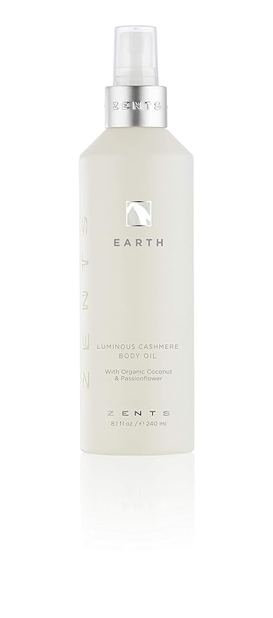 Zents Oils – Zents Luminous Cashmere Body Oil (Earth Fragrance) | Moisturizing Body Oil with Vitamin E & Organic Coconut Oil | Softens & Smooths Skin | 8 fl oz
