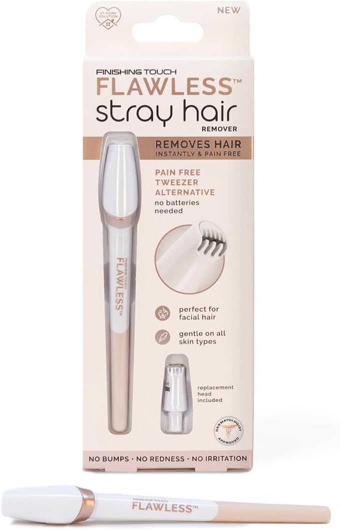 FinishingTouchFlawless Epilators – Finishing Touch Flawless Stray Hair Remover, Precise Micro-Blade Hair Removal Tool, Designed to Painlessly Cut Stray Hairs from Chin and Lips to Fingers and Toes, for All Skin Types