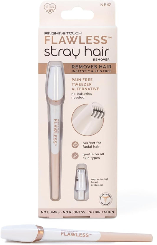 FinishingTouchFlawless Epilators – Finishing Touch Flawless Stray Hair Remover, Precise Micro-Blade Hair Removal Tool, Designed to Painlessly Cut Stray Hairs from Chin and Lips to Fingers and Toes, for All Skin Types