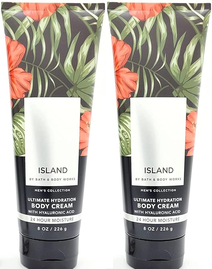 LushLather Creams – Bath & Body Works Bath and Body Works Island Men's Collection Ultimate Hydration Ultra Shea Cream 8 Oz 2 Pack (Island) green 1 pounds 16 Ounce