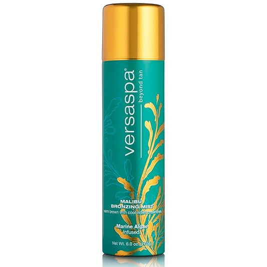 MALIBU Bronzing Mist Sunless Self Tanner with Warm Brown and Cool Violet Undertones for Body and Face, 6 Ounces