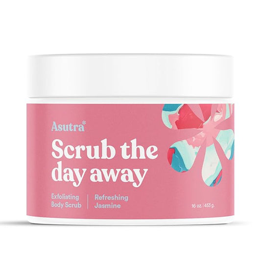ASUTRAASUWD Body Scrubs – ASUTRA Dead Sea Salt Essential Oil Body Scrub Exfoliator (Refreshing Jasmine), 16 oz - Ultra Hydrating, Gentle, & Moisturizing - Coconut, Jasmine, and Frankincense Oils