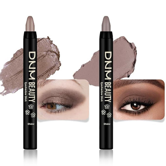 evpct Eyeshadow – evpct 2Pcs Cream Eye Shadow Brightener Sticks Set for Eyes, Caramel Matte Pencil Eye shadow Applicator Stick Pen Palette Makeup Waterproof sombras en crema para ojos 19 + 22