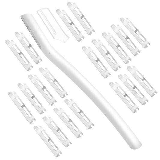 Lusofie Disposable Razors – Dermaplaning Kit with 20pcs Blade Refills Exfoliating Facial Razor for Women Dermaflash Replacement Blade Dermaplaning Tool for Face Professional Eyebrow Razor for Men Peach Fuzz Eyebrow Hair Removal