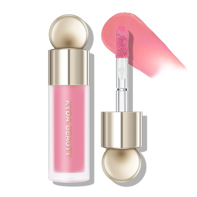 KYDA Blush – KYDA Liquid Blush, Matte Tinted for Cheeks, Lasting Dewy Finish, High Pigment Soft Creamy Blush, Blendable Lightweight Cover-Cool Pink