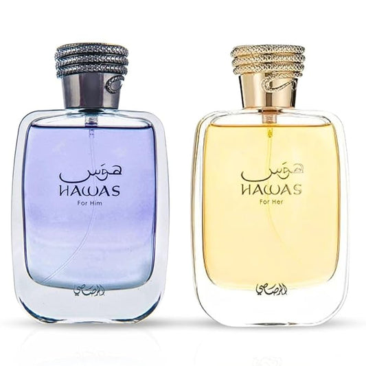 RASASI Eau de Parfum – RASASI Hawas For Him & Hawas For Her EDP Sprays 100ML (3