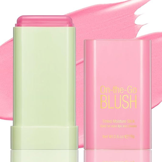 glowtalebaeuty Blush – Blush Stick for Cheeks - Cream Makeup Blush Wand, Solid Moisturizer Stick for Cheeks Tint, Natural Blendable Waterproof Korean Matte Long-Lasting Smooth Blushes (#01 Shy Pink)