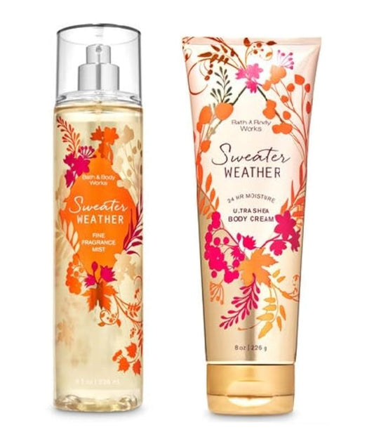 Bath+%26+Body+Works Creams – Sweater Weather - Ultra Shea Body Cream and Fine Fragrance Mist - Fall 2020 - Bath and Body Works