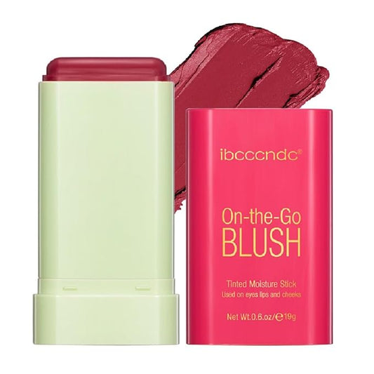 Multi-Use Makeup Blush Stick,Cream Blush Stick,Solid Moisturizer Stick,Waterproof