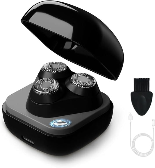 YOUBELLA Epilators – Facial Hair Removal for Women, 3D Floating Blade Rotary Razor, Wet/Dry Electric Shaver, Portable & USB Rechargeable Epilator Hair Remover for Face, Upper Lip, Chin, Arms & Legs (Black)