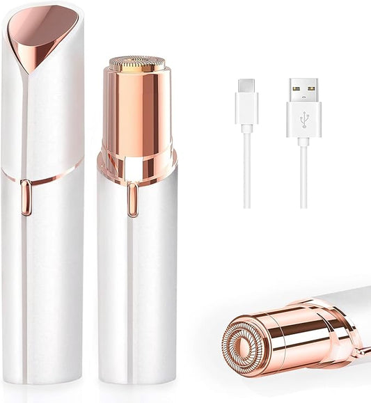 tuokiy Foil Shavers – Facial Hair Removal for Women, Painless Face Shaver for Womens, Face Razors for Lip, Chin with USB Rechargeable, White