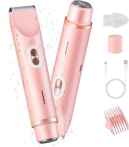 Enttgo Foil Shavers – Glow Aura Womens Shaver, Bikini Trimmer for Women, Glow Aura Electric Razor, Comfort 2 in 1 Electric Lady Shaverr, Dual Head Groomer, Glowaura Womens Razor, GlowAura Bikini Shaver Body Grooming Tool
