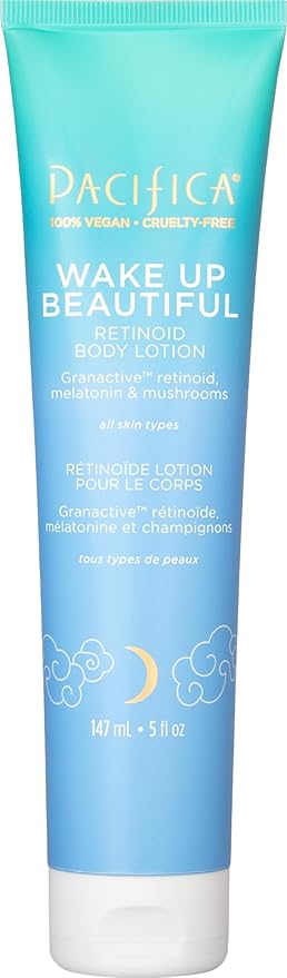 PacificaBeauty Lotions – Pacifica Body Lotion Retinol Cream -Wake Up Beautiful Retinoid Renewing for Skin Elasticity Hydration & Plumpness - for Anti-Aging Fine Lines & Dry Skin Clean Vegan & Cruelty-Free Dermatologist Tested