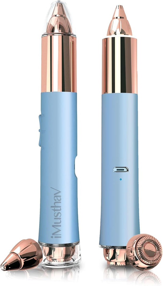 HairRemovalDevices Eyebrow Trimmers – 2-in-1 Portable Rechargeable Painless Eyebrow Trimmer & Facial Hair Remover, removes eyebrow, face, lips and body hair for women