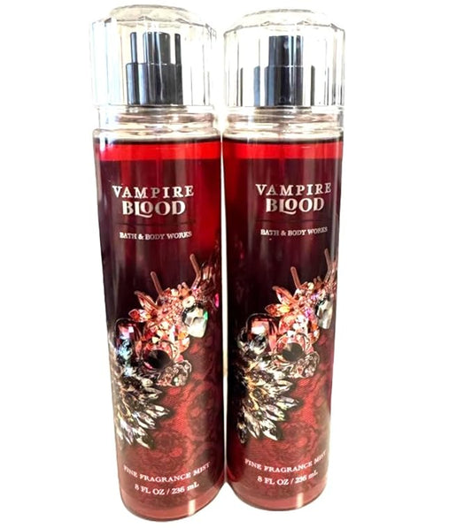 Bath+%26+Body+Works Body Sprays – Bath & Body Works Fine Fragrance Mists, Set of 2, 8oz Each Bottle (Vampire Blood)