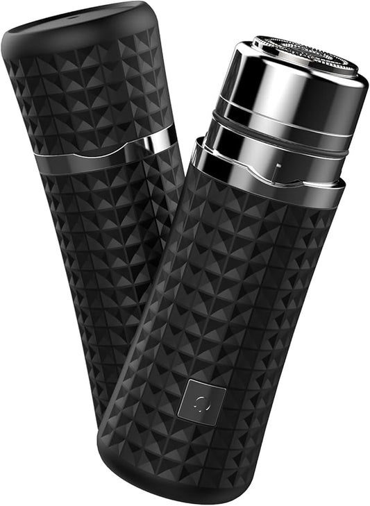 Reodolop Personal Groomers – Mini Razors for Women, Upgraded Portable Powerful Electric Razors for Men, Facial Hair Remover for Women, Painless Face Shaver for Travel and Office Business Trips Black