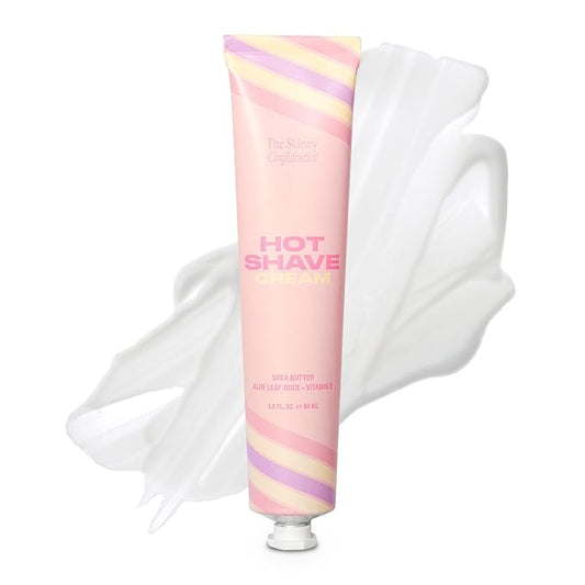 TheSkinnyConfidential Shaving Creams – The Skinny Confidential Shave Cream - Women's Face Shaving Cream for Dermaplaning to Remove Facial Hair & Peach Fuzz - Nourishing & Moisturizing Shea Butter, Aloe Leaf Juice & Vitamin E