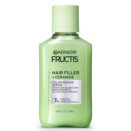 Garnier Fructis Hair Filler Color Repair Serum for Colored, Bleached Hair - Ceramide Treatment, 3.8 Fl Oz