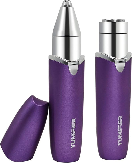 YUMiFiER Personal Groomers – Eyebrow Facial Trimmer, Facial Hair Removal for Women, Smooth & Painless Face Razors Eyebrow Shaver for Women - 2 in 1 Facial Hair Remover & Eyebrow Trimmer with Built-in Battery for Face, Lip, Chin