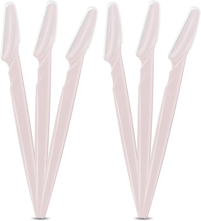 glowtalebaeuty Razors & Blades – 16 Pcs Light Pink Eyebrow Razor, Face Razors Multipurpose, Facial Razors for Women Men, Eyebrow Trimmers Shaver with Protective Cover, Dermaplaning Tools for Face Body Use, Facial Hair Removal Tools