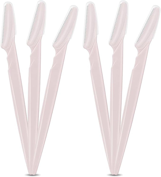 glowtalebaeuty Razors & Blades – 16 Pcs Light Pink Eyebrow Razor, Face Razors Multipurpose, Facial Razors for Women Men, Eyebrow Trimmers Shaver with Protective Cover, Dermaplaning Tools for Face Body Use, Facial Hair Removal Tools