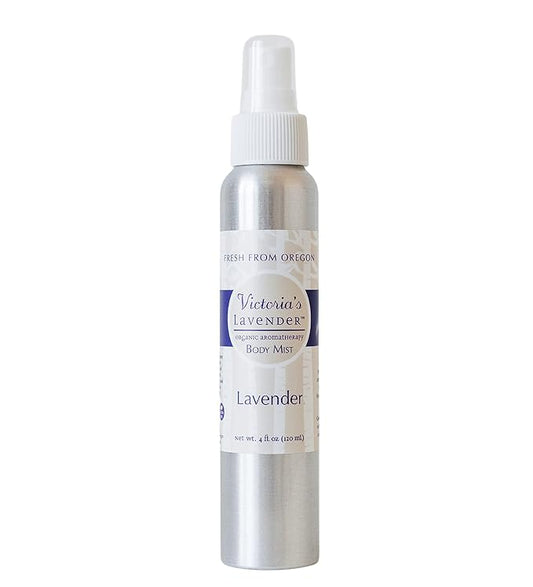VictoriasLavender Body Sprays – Victoria's Lavender Aromatherapy Body Mist Spray - After Sun Solar Recovery Spray with Aloe Vera plus Lavender Essential Oil - Hydrating, Moisturizing Aloe Vera Mist, Made in the USA, 4 oz (120 ml)