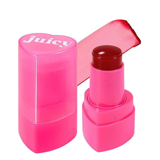 Qawnfy Blush – Water Jelly Tint Blush, 3-In-1 Multi-Use Blush Cream Blush Stick for Eyes, Cheeks & Lips, Hydrating & Bouncy Jelly Texture, Blends Perfect for Skin Portable Multipurpose Long Lasting Waterproof(03, s)