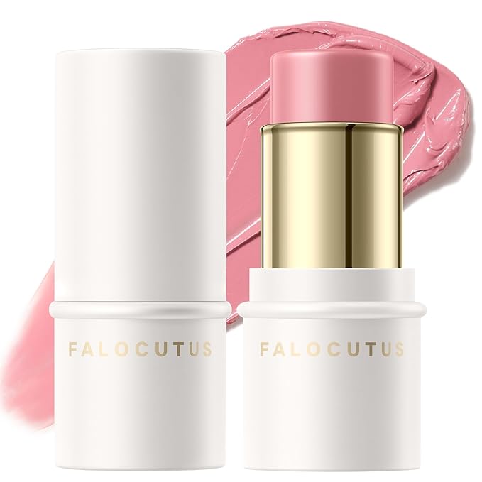 FALOCUTUS Blush – 2Pcs Cream Blush Makeup Stick,Monochromatic Multi-Stick Face Blush for Cheek,Lip and Eye,Matte and Dewy Finish for Long Wearing,Easy Application