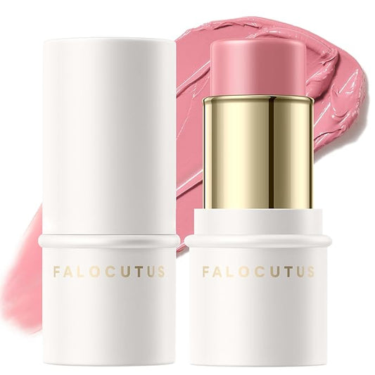 FALOCUTUS Blush – 2Pcs Cream Blush Makeup Stick,Monochromatic Multi-Stick Face Blush for Cheek,Lip and Eye,Matte and Dewy Finish for Long Wearing,Easy Application