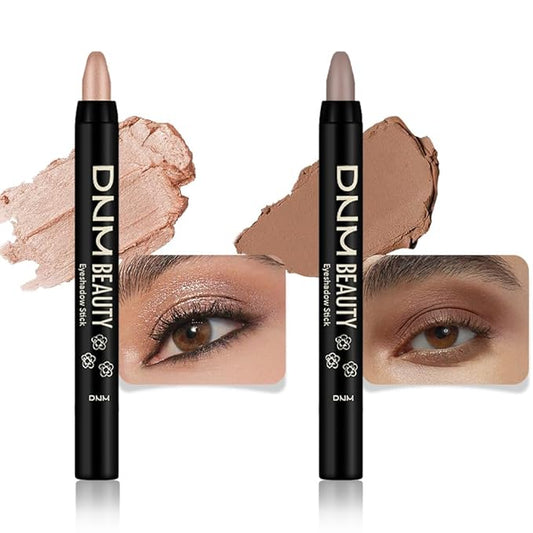 evpct Eyeshadow – evpct 2Pcs Cream Eye Shadow Brightener Sticks Set for Eyes, Caramel Matte Pencil Eye shadow Applicator Stick Pen Palette Makeup Waterproof sombras en crema para ojos 25 + 29