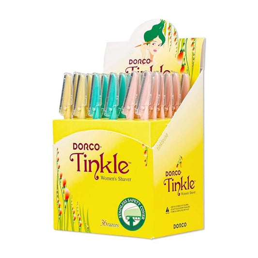 Tinkle Disposable Razors – Tinkle Women's Shaver Razors, Pack of 36 | Dermaplaning Razor Tool | Skincare Party Favors Beauty Holiday Stocking Stuffers Gift