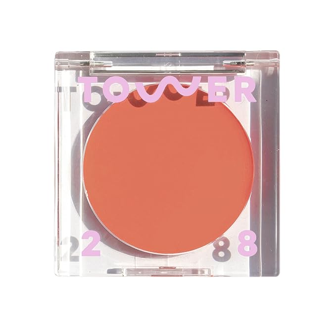Tower28 Blush – Tower 28 Beauty BeachPlease Cream Blush for Cheeks and Lips - Multi-Purpose Lip and Cheek Tint in Sun-Kissed Peach Blush - for Sensitive Skin – Color RUSH HOUR, Luminous Finish