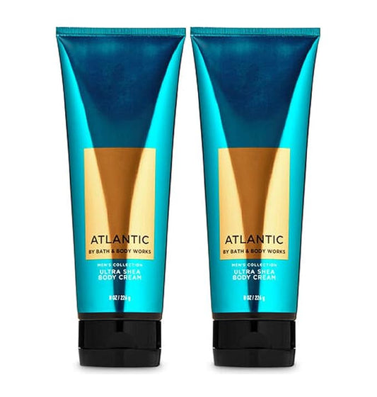 Bath+%26+Body+Works Creams – Bath and Body Works Atlantic 2 Pack Men's Collection Ultra Shea Body Cream 8 Oz (Atlantic)
